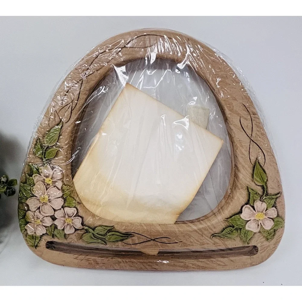 Vintage Adamsco Floral Purse Handles Cast Polyester NOS Bag Handles Craft USA